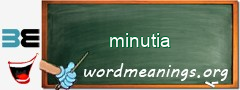 WordMeaning blackboard for minutia